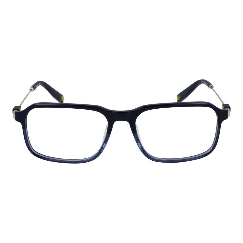 Eyeglasses Frames by Fila for men in metal blue features an refined silhouette, showcasing the refined blue coloured frame and sophisticated full-frame frame design.