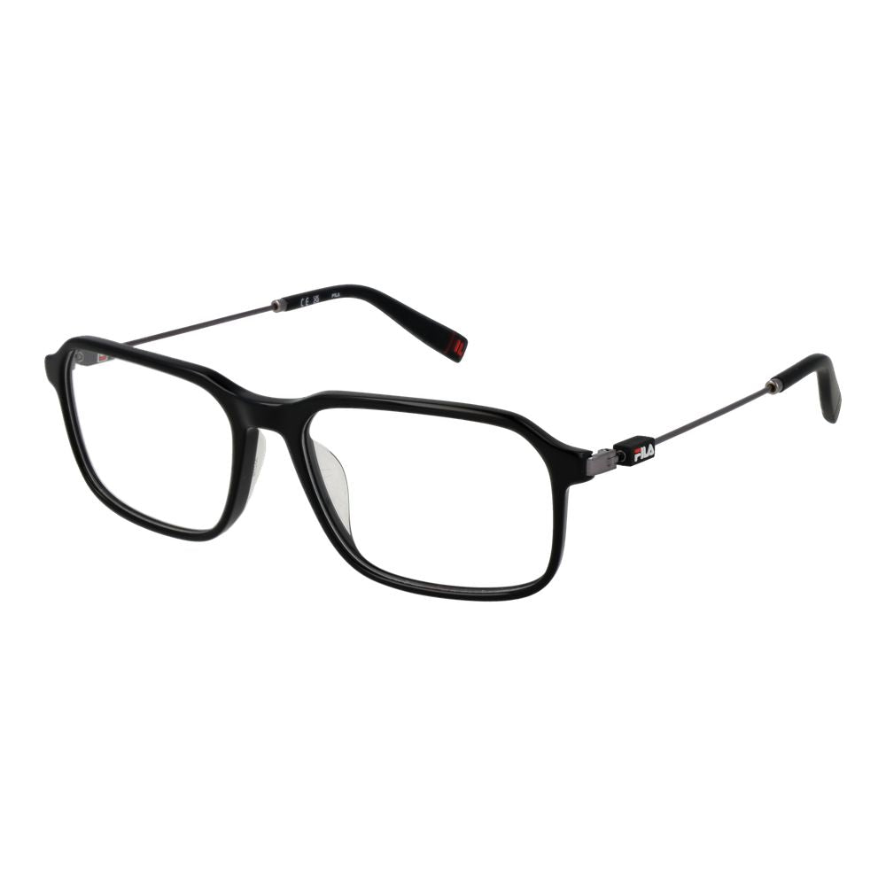 Eyeglasses Frames by Fila for men in metal and black showcases an refined full-frame frame design featuring a sophisticated black coloured frame for an refined and refined aesthetic.