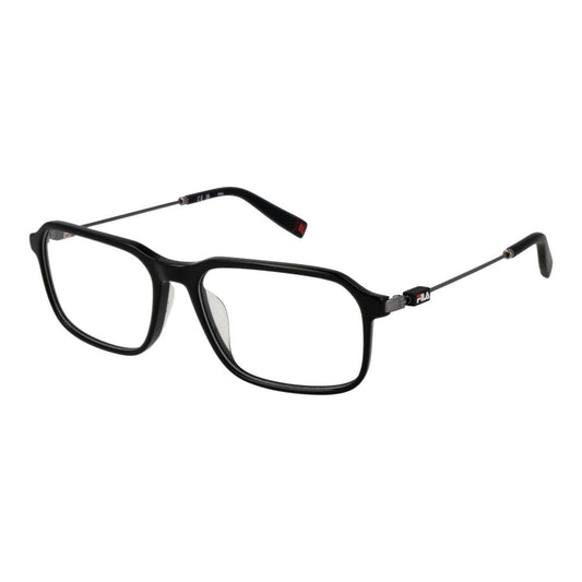 Eyeglasses Frames by Fila for men in metal and black showcases an refined full-frame frame design featuring a sophisticated black coloured frame for an refined and refined aesthetic.