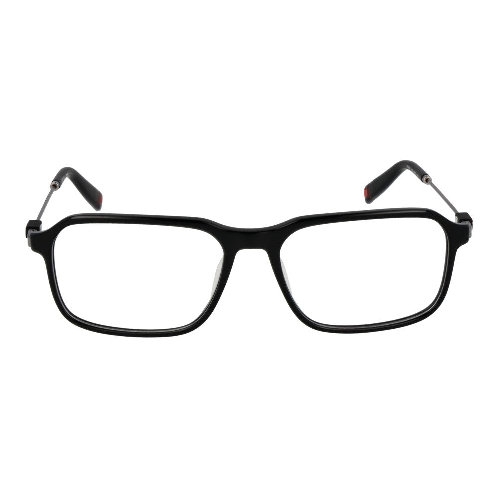 Eyeglasses Frames by Fila for men in metal black features a refined silhouette, showcasing a refined black coloured frame and full-frame frame design for a sophisticated, premium look.