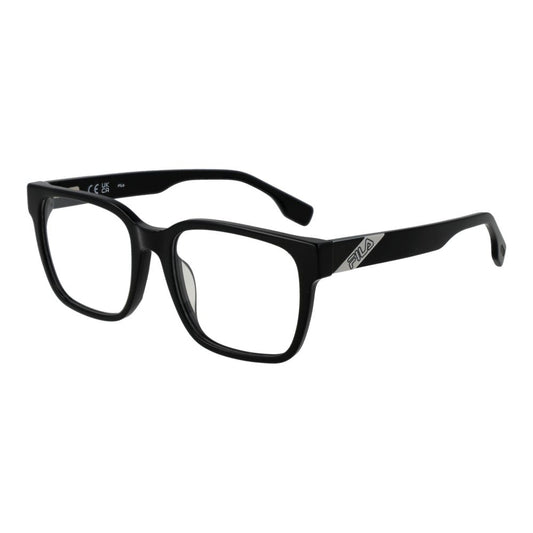 Eyeglasses Frames by Fila for unisex in cellulose acetate black features an refined silhouette, showcasing a sophisticated black coloured frame and refined full-frame frame design for a refined look.