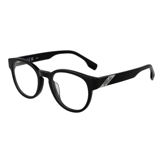 Eyeglasses Frames by Fila for unisex in cellulose acetate black features an refined silhouette, showcasing a sophisticated black coloured frame and refined full-frame frame design for a refined look.