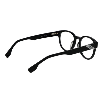 Eyeglasses Frames by Fila for unisex in cellulose acetate black showcases a reflective silhouette, artfully incorporating a sophisticated black coloured frame with a distinct full-frame frame design.