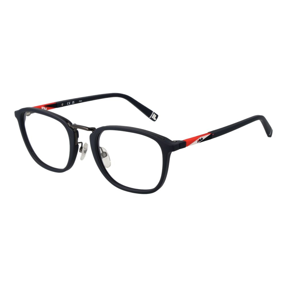 Eyeglasses Frames by Fila for unisex in plastic and blue showcases a refined silhouette, detailed with a blue coloured frame finish and a sophisticated full-frame frame design.