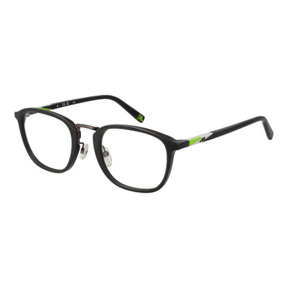 Eyeglasses Frames by Fila for unisex in plastic gray showcases a reflective silhouette, artfully incorporating a sophisticated gray coloured frame with a distinct full-frame frame design.
