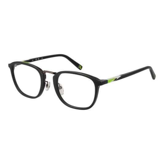 Eyeglasses Frames by Fila for unisex in plastic gray showcases a reflective silhouette, artfully incorporating a sophisticated gray coloured frame with a distinct full-frame frame design.