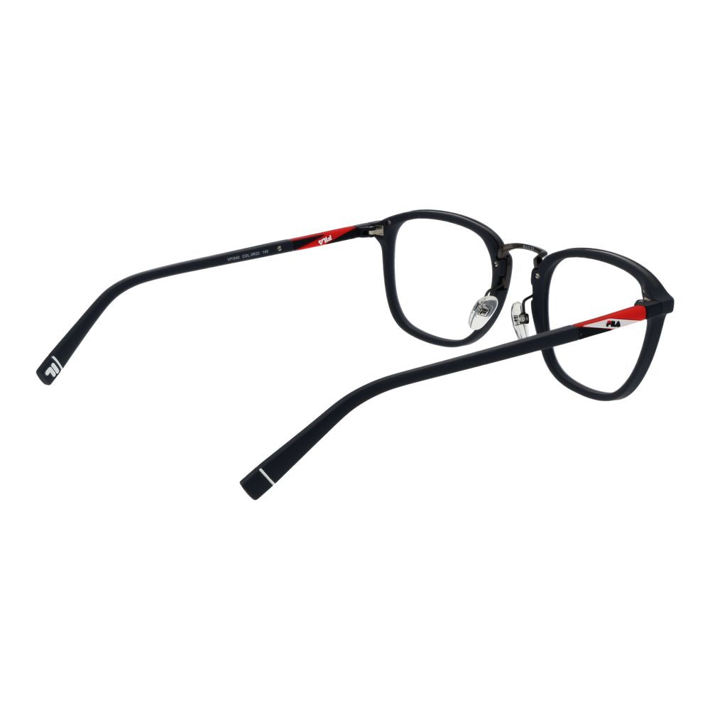 Eyeglasses Frames by Fila for unisex in plastic and blue showcases a refined silhouette, detailed with a blue coloured frame finish and a sophisticated full-frame frame design.