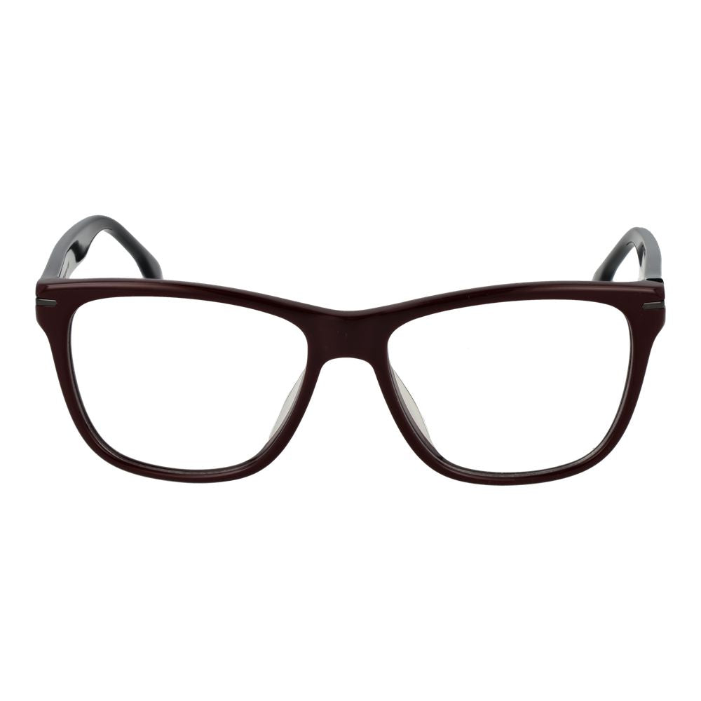 Eyeglasses Frames by Lozza for men in cellulose acetate brown features an refined silhouette, showcasing a sophisticated brown coloured frame and refined full-frame frame design for a refined look.