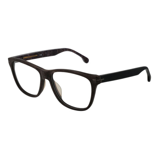 Eyeglasses Frames by Lozza for men in cellulose acetate and brown showcases a refined silhouette, detailed with a brown coloured frame finish and a sophisticated full-frame frame design.