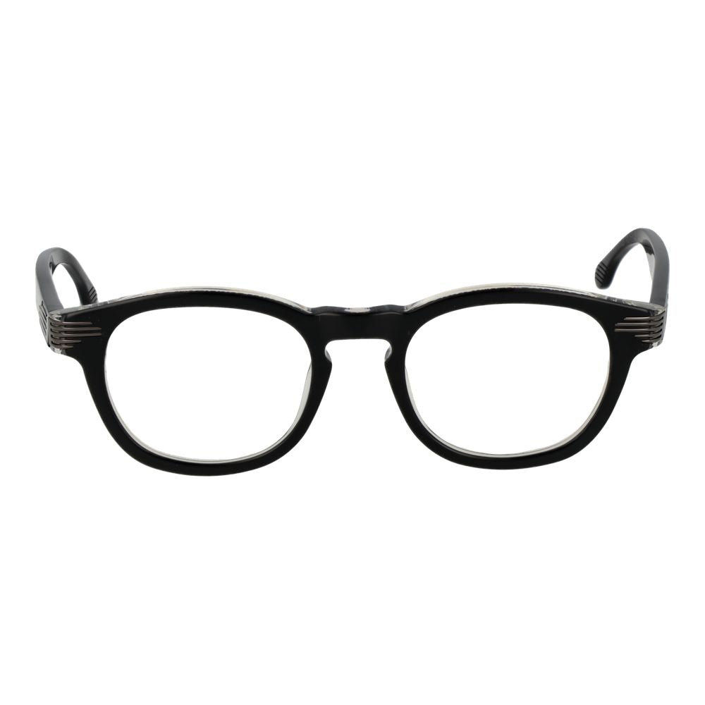 Eyeglasses Frames by Lozza for unisex in cellulose acetate and black showcases an refined full-frame frame design featuring a sophisticated black coloured frame for an refined and refined aesthetic.