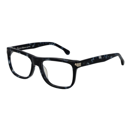 Eyeglasses Frames by Lozza for men in cellulose acetate blue features an refined silhouette, showcasing a sophisticated blue coloured frame and refined full-frame frame design for a refined look.