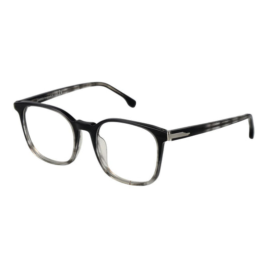 Eyeglasses Frames by Lozza for unisex in cellulose acetate black showcases a refined full-frame frame design with a refined black coloured frame finish for a refined and sophisticated look.