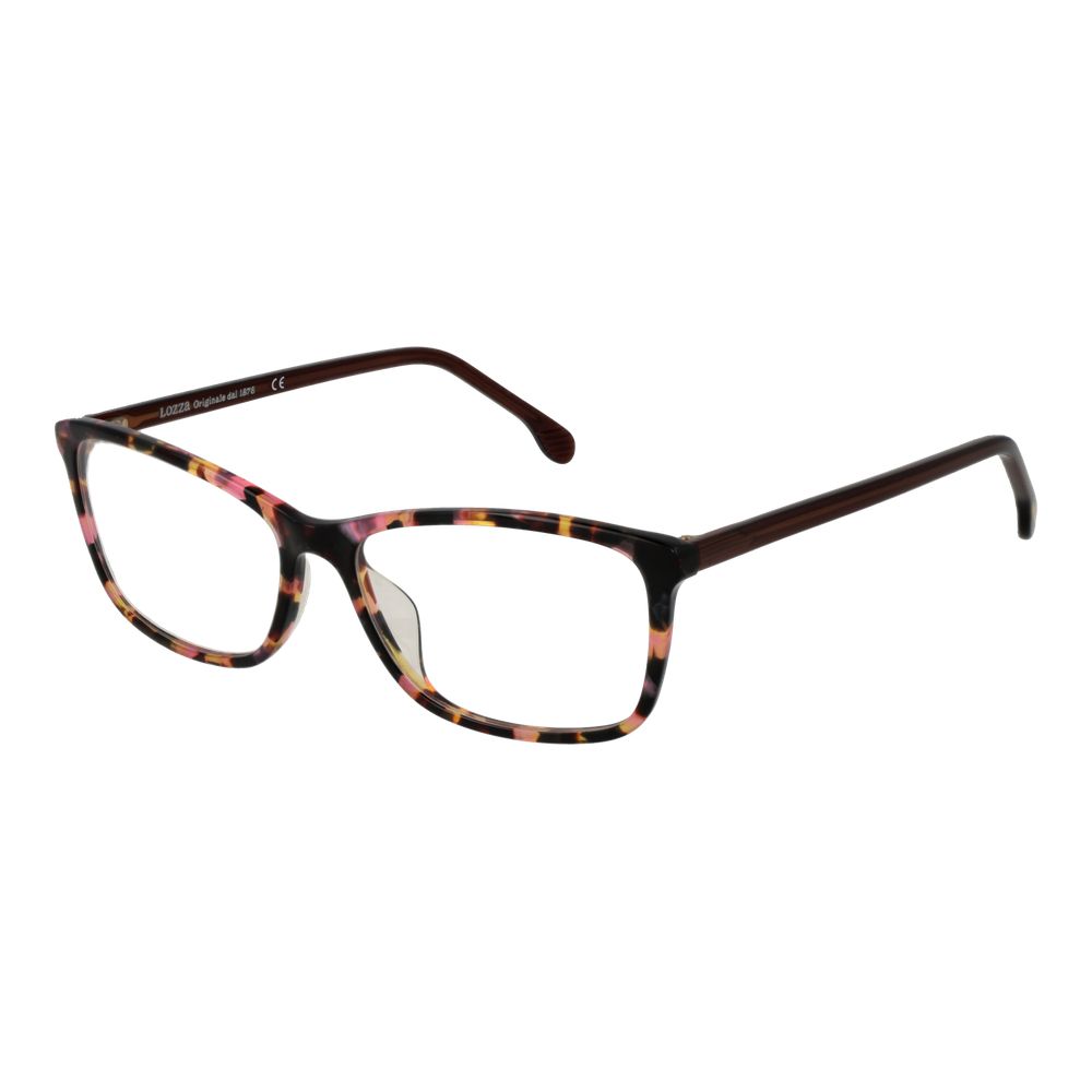 Eyeglasses Frames by Lozza for women in cellulose acetate multicolor features an refined silhouette, showcasing the refined multicolor coloured frame and sophisticated full-frame frame design.