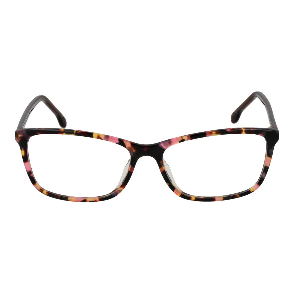 Eyeglasses Frames by Lozza for women in cellulose acetate multicolor features an refined silhouette, showcasing a sophisticated multicolor coloured frame and refined full-frame frame design for a refined look.