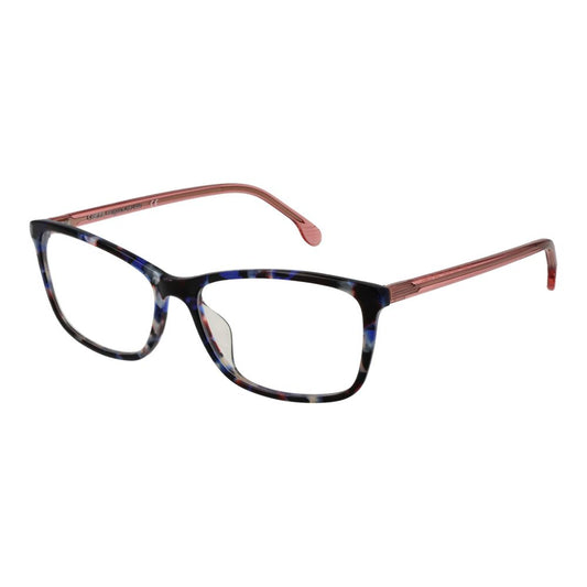 Eyeglasses Frames by Lozza for women in cellulose acetate multicolor showcases a reflective silhouette, artfully incorporating a sophisticated multicolor coloured frame with a distinct full-frame frame design.