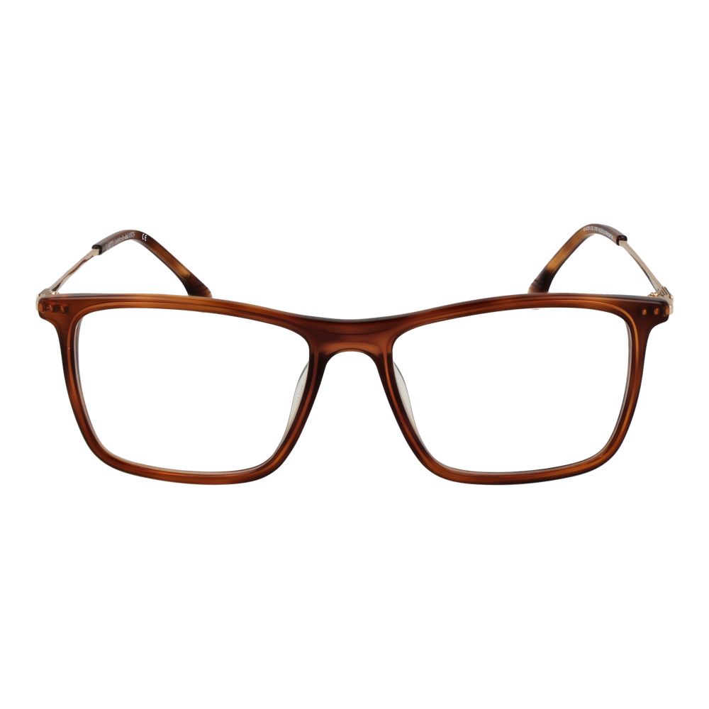 Eyeglasses Frames by Lozza for men in metal brown features an refined silhouette, showcasing a sophisticated brown coloured frame and refined full-frame frame design for a refined look.