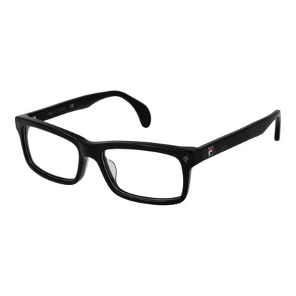 Eyeglasses Frames by Lozza for men in cellulose acetate black features an refined silhouette, showcasing a sophisticated black coloured frame and refined full-frame frame design for a refined look.