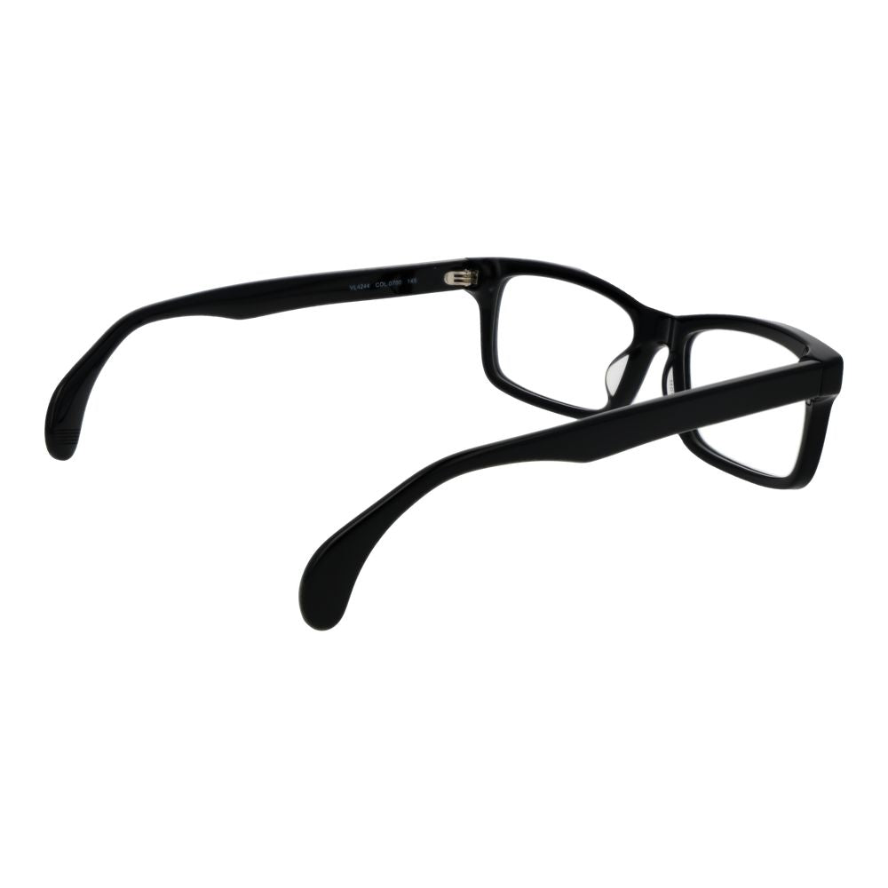 Eyeglasses Frames by Lozza for men in cellulose acetate black features a refined silhouette, showcasing a refined black coloured frame and full-frame frame design for a sophisticated, premium look.