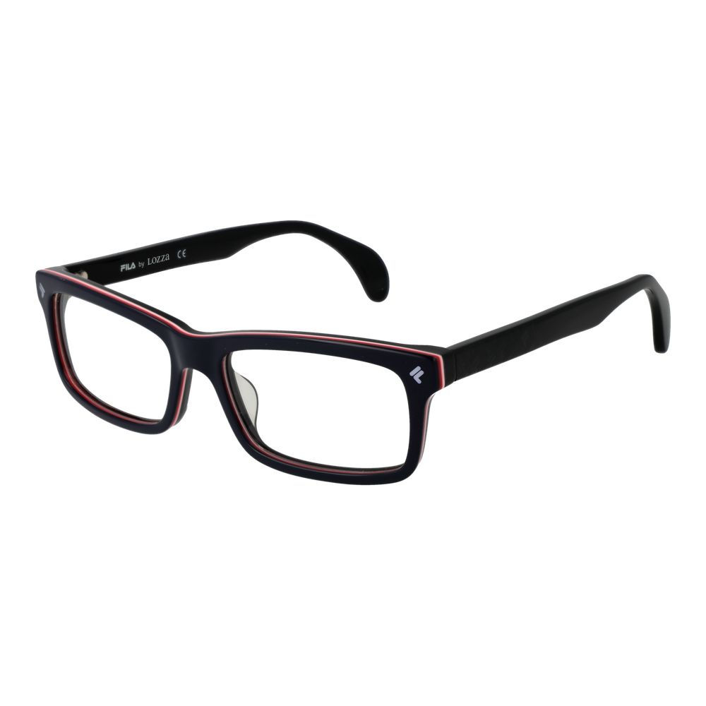 Eyeglasses Frames by Lozza for men in cellulose acetate and blue showcases a refined silhouette, detailed with a blue coloured frame finish and a sophisticated full-frame frame design.