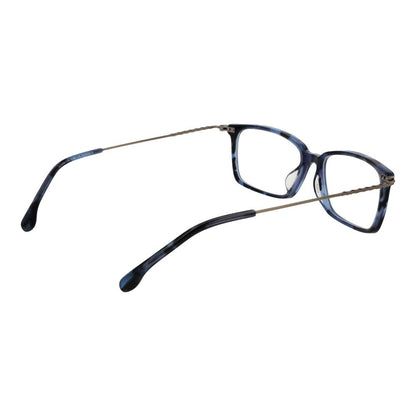 Eyeglasses Frames by Lozza for men in stainless steel blue features an refined silhouette, showcasing the refined blue coloured frame and sophisticated full-frame frame design.