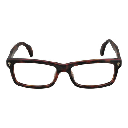 Eyeglasses Frames by Lozza for men in cellulose acetate brown features an refined silhouette, showcasing a sophisticated brown coloured frame and refined full-frame frame design for a refined look.