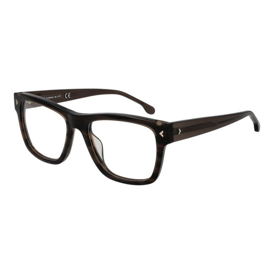 Eyeglasses Frames by Lozza for men in cellulose acetate brown features an refined silhouette, showcasing the refined brown coloured frame and sophisticated full-frame frame design.