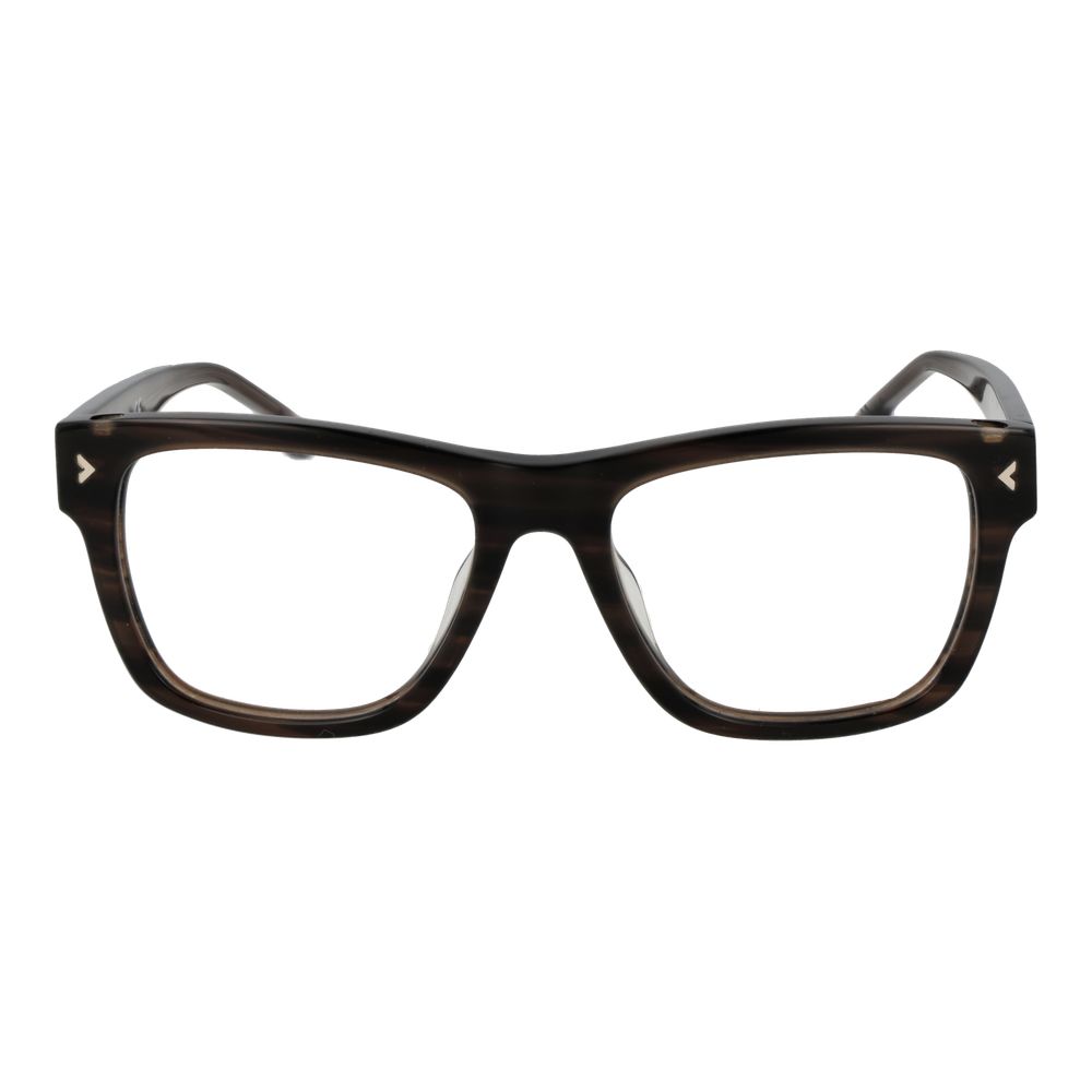 Eyeglasses Frames by Lozza for men in cellulose acetate and brown showcases a refined silhouette, detailed with a brown coloured frame finish and a sophisticated full-frame frame design.