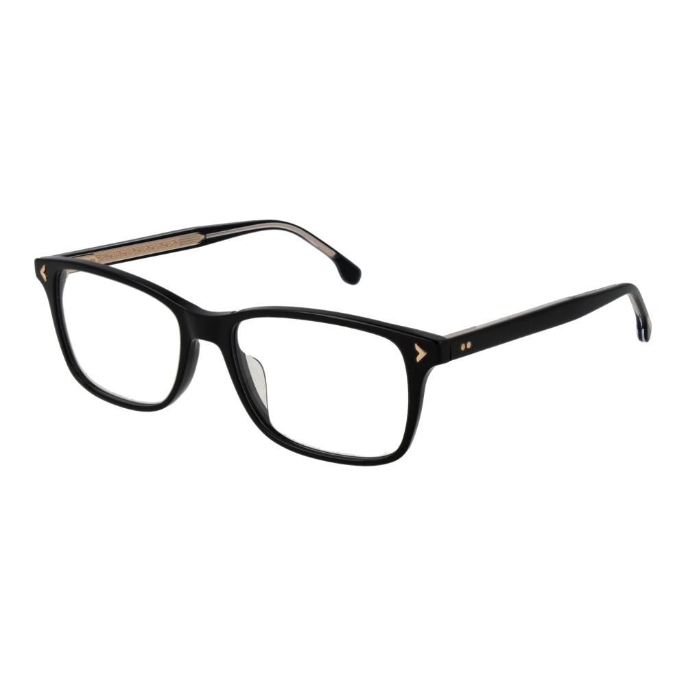 Eyeglasses Frames by Lozza for women in cellulose acetate black features a refined silhouette, showcasing a refined black coloured frame and full-frame frame design for a sophisticated, premium look.