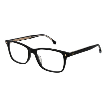 Eyeglasses Frames by Lozza for women in cellulose acetate black features a refined silhouette, showcasing a refined black coloured frame and full-frame frame design for a sophisticated, premium look.