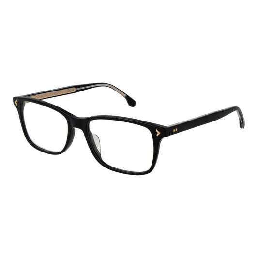 Eyeglasses Frames by Lozza for women in cellulose acetate black features a refined silhouette, showcasing a refined black coloured frame and full-frame frame design for a sophisticated, premium look.