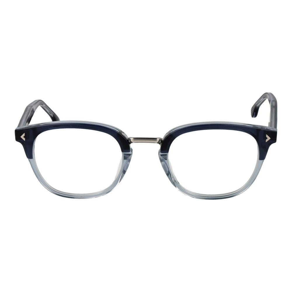 Eyeglasses Frames by Lozza for unisex in cellulose acetate blue showcases a reflective silhouette, artfully incorporating a sophisticated blue coloured frame with a distinct full-frame frame design.