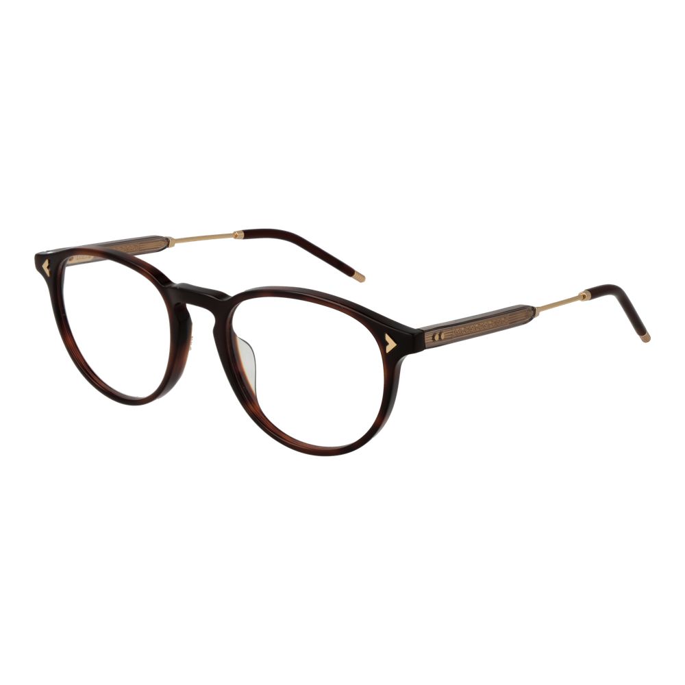 Eyeglasses Frames by Lozza for unisex in cellulose acetate brown features an refined silhouette, showcasing a sophisticated brown coloured frame and refined full-frame frame design for a refined look.