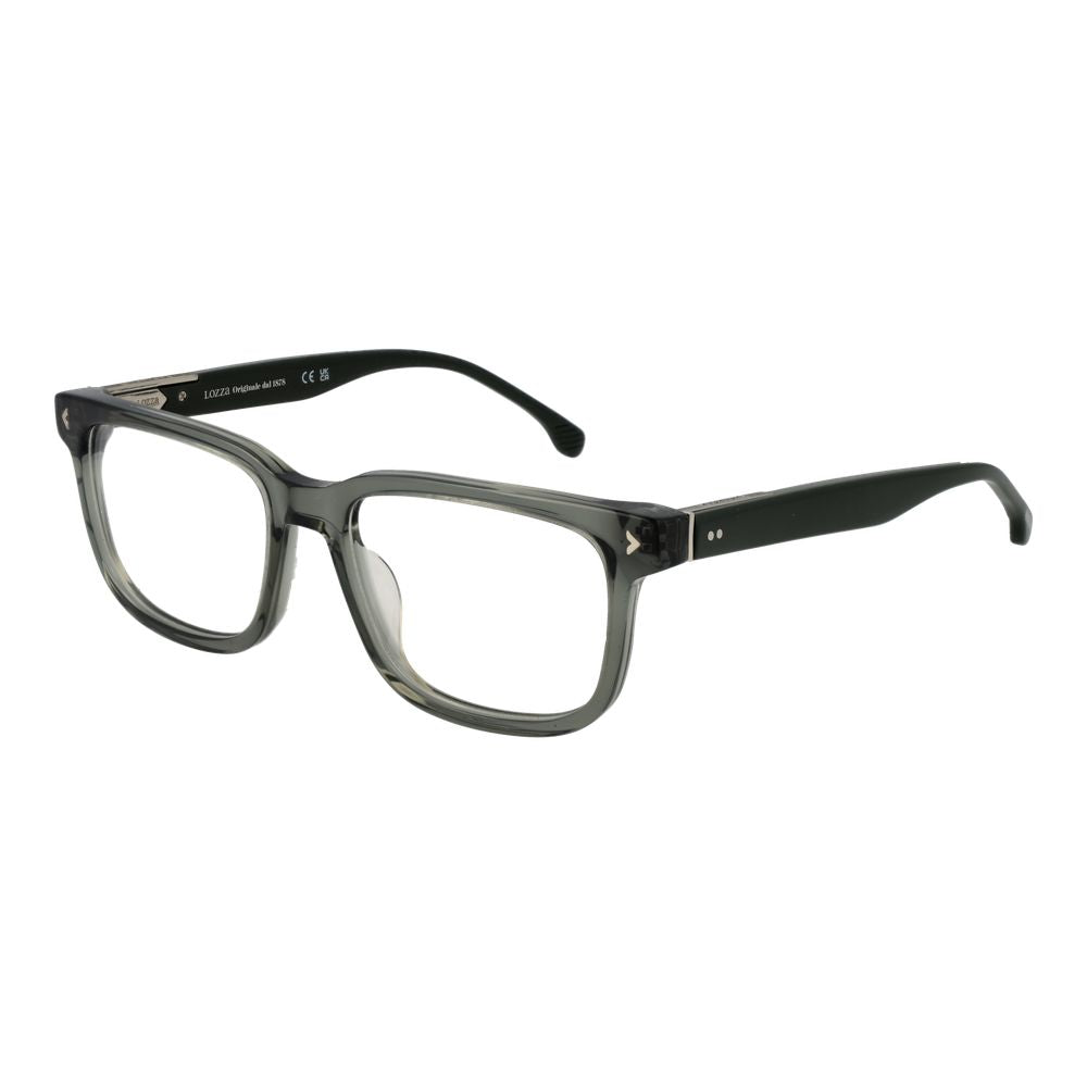 Eyeglasses Frames by Lozza for men in cellulose acetate and gray showcases an refined full-frame frame design featuring a sophisticated gray coloured frame for an refined and refined aesthetic.