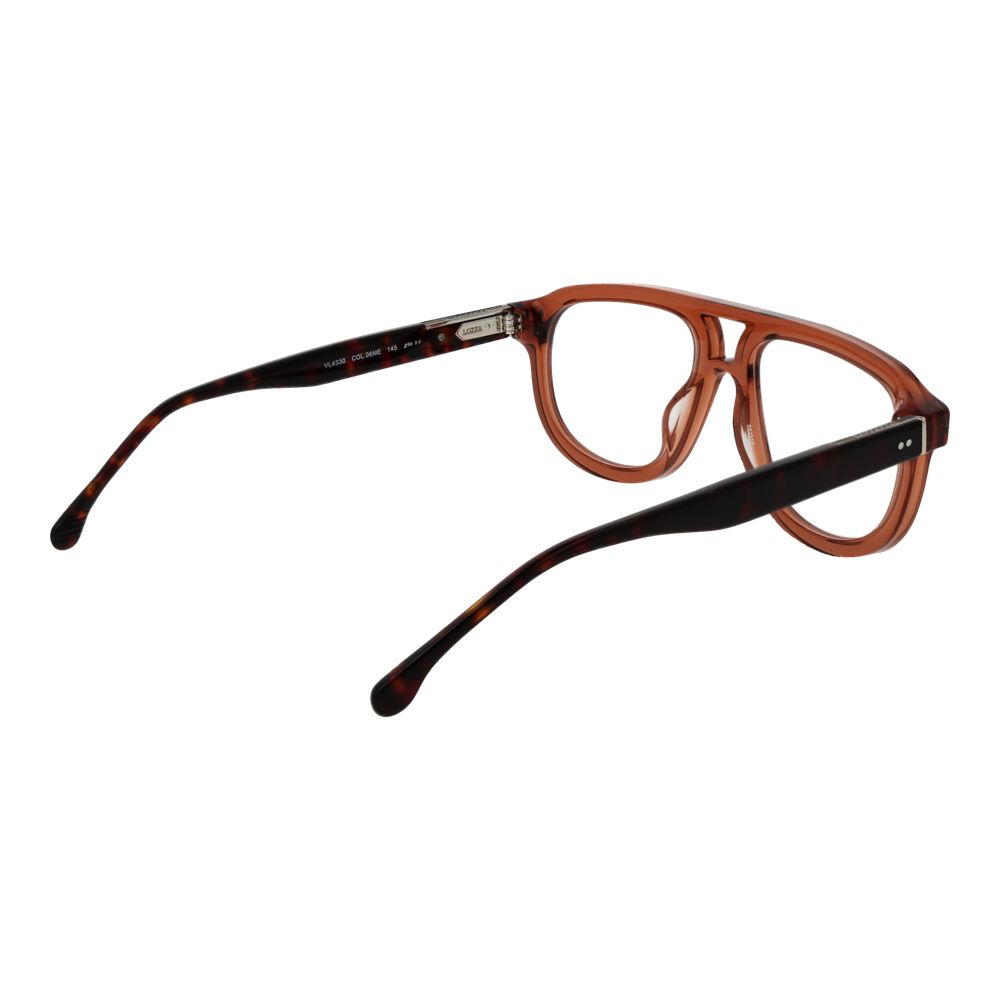 Eyeglasses Frames by Lozza for men in cellulose acetate brown showcases a refined full-frame frame design with a refined brown coloured frame finish for a refined and sophisticated look.