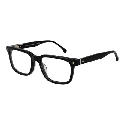 Eyeglasses Frames by Lozza for men in cellulose acetate and black showcases a refined silhouette, detailed with a black coloured frame finish and a sophisticated full-frame frame design.