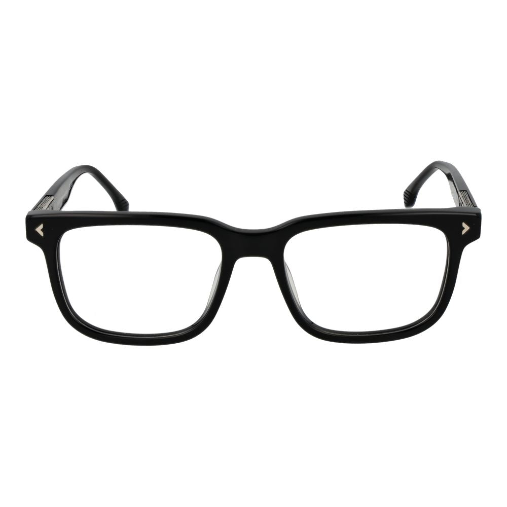 Eyeglasses Frames by Lozza for men in cellulose acetate black features a refined silhouette, showcasing a refined black coloured frame and full-frame frame design for a sophisticated, premium look.