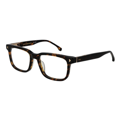 Eyeglasses Frames by Lozza for men in cellulose acetate brown showcases a reflective silhouette, artfully incorporating a sophisticated brown coloured frame with a distinct full-frame frame design.