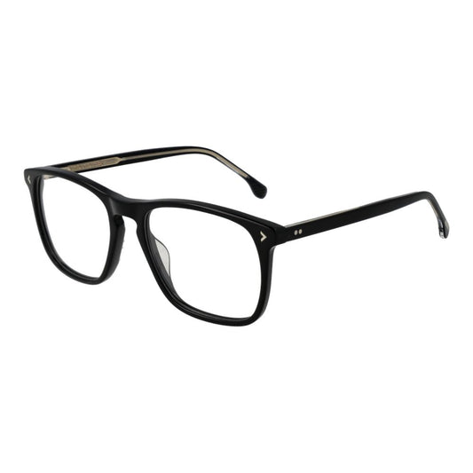 Eyeglasses Frames by Lozza for men in cellulose acetate black showcases a refined full-frame frame design with a refined black coloured frame finish for a refined and sophisticated look.