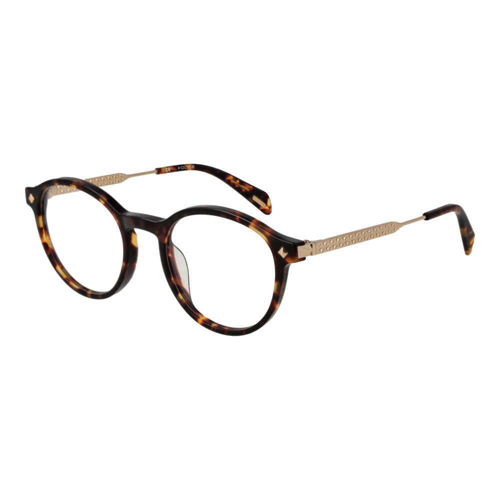Eyeglasses Frames by Police for women in metal brown features a refined silhouette, showcasing a refined brown coloured frame and full-frame frame design for a sophisticated, premium look.
