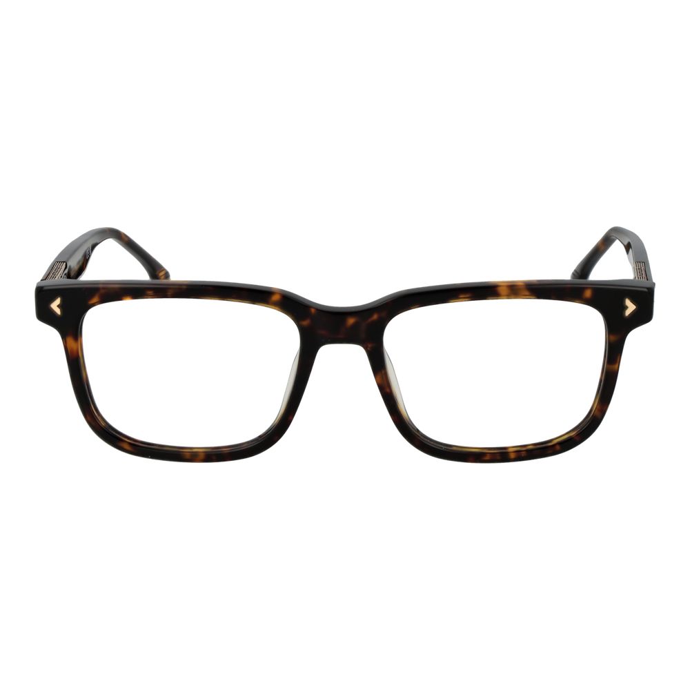 Eyeglasses Frames by Lozza for men in cellulose acetate brown features an refined silhouette, showcasing the refined brown coloured frame and sophisticated full-frame frame design.