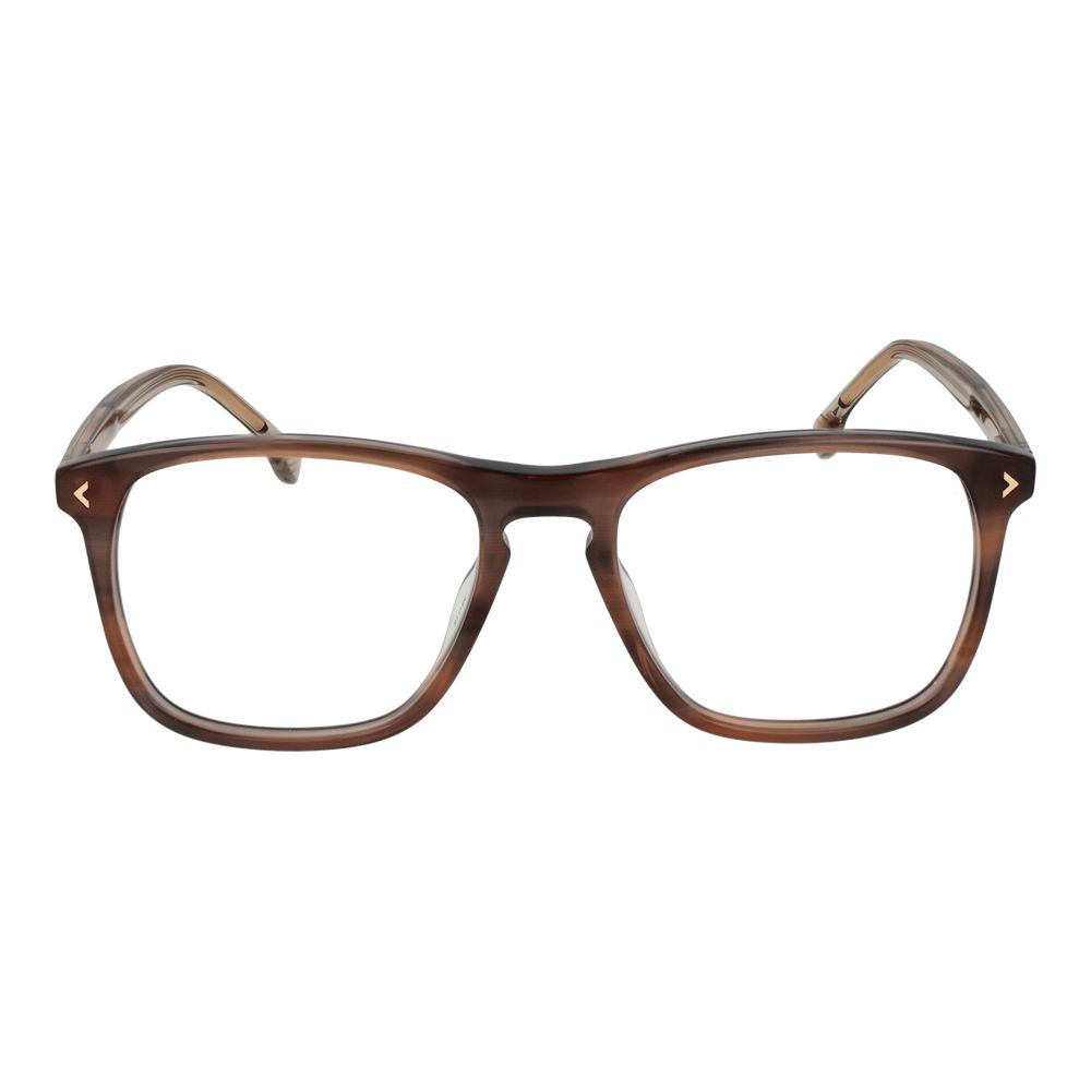 Eyeglasses Frames by Lozza for men in cellulose acetate and brown showcases an refined full-frame frame design featuring a sophisticated brown coloured frame for an refined and refined aesthetic.