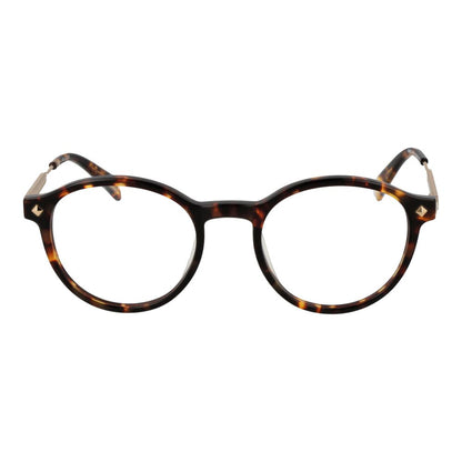Eyeglasses Frames by Police for women in metal brown showcases a reflective silhouette, artfully incorporating a sophisticated brown coloured frame with a distinct full-frame frame design.