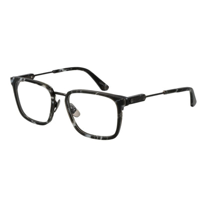 Eyeglasses Frames by Police for men in metal gray showcases a reflective silhouette, artfully incorporating a sophisticated gray coloured frame with a distinct full-frame frame design.