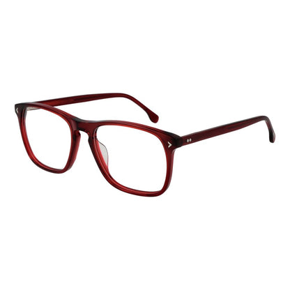 Eyeglasses Frames by Lozza for men in cellulose acetate multicolor features a refined silhouette, showcasing a refined red coloured frame and full-frame frame design for a sophisticated, premium look.