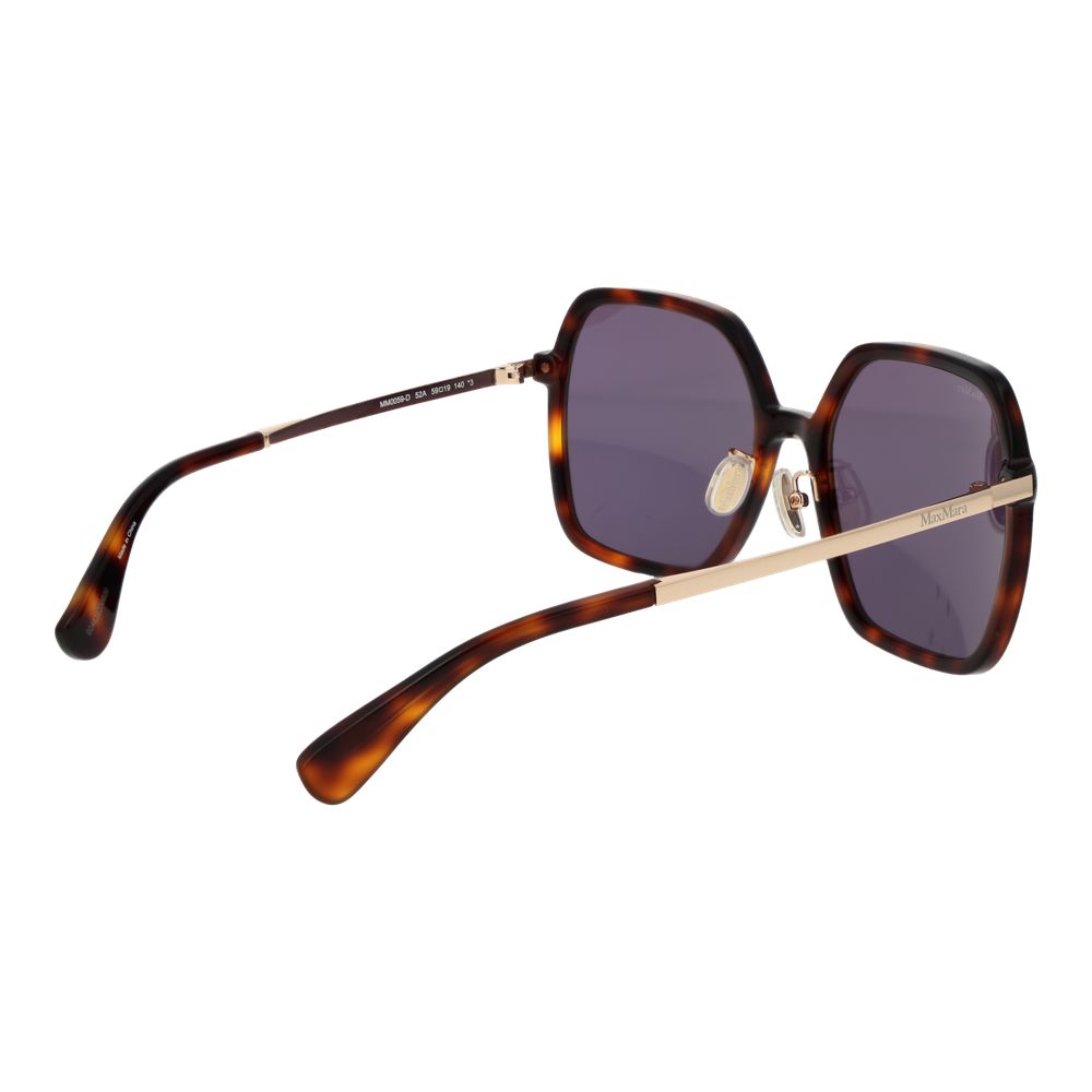 Max Mara Square Non-Polarized Dark-Tint Acetate Sunglasses - Brown