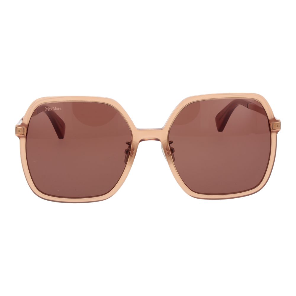 Max Mara Square Non-Polarized Dark-Tint Acetate Sunglasses - Orange