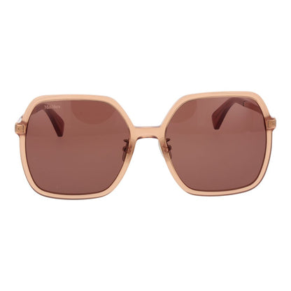 Max Mara Square Non-Polarized Dark-Tint Acetate Sunglasses - Orange