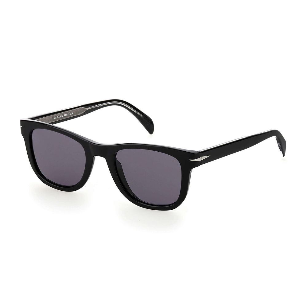 Sunglasses by David Beckham for men in plastic black features a sumptuous silhouette, showcasing a sumptuous full-rim frame design in black coloured frame with high-performance polarized category-3-dark-tint lens.