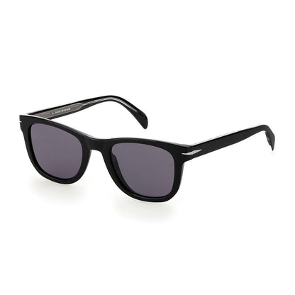 Sunglasses by David Beckham for men in plastic black features a sumptuous silhouette, showcasing a sumptuous full-rim frame design in black coloured frame with high-performance polarized category-3-dark-tint lens.