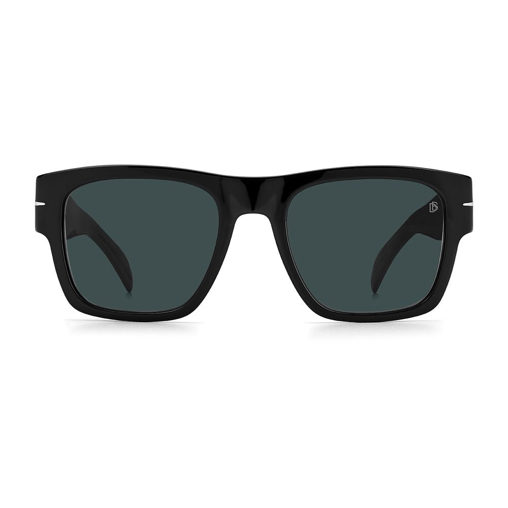 Sunglasses by David Beckham for men in black features a sumptuous silhouette, showcasing a sumptuous full-rim square frame design in black coloured frame with high-performance non-polarized category-3-dark-tint lens.